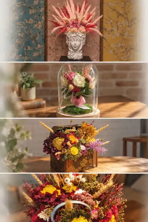 Tipos de decoracion flores preservadas granada